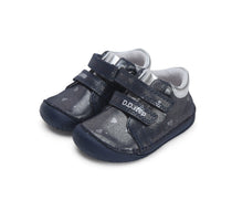 D.D.Step pantofi fete Barefoot 20-25, Royal Blue cu inimioare