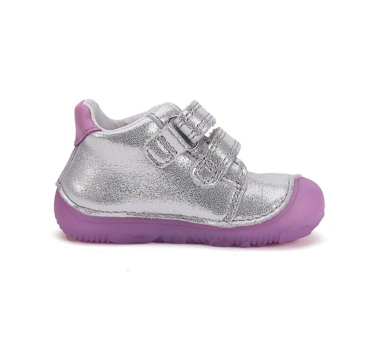 D.D.Step pantofi fete Barefoot 20-25 Silver cu curcubeu