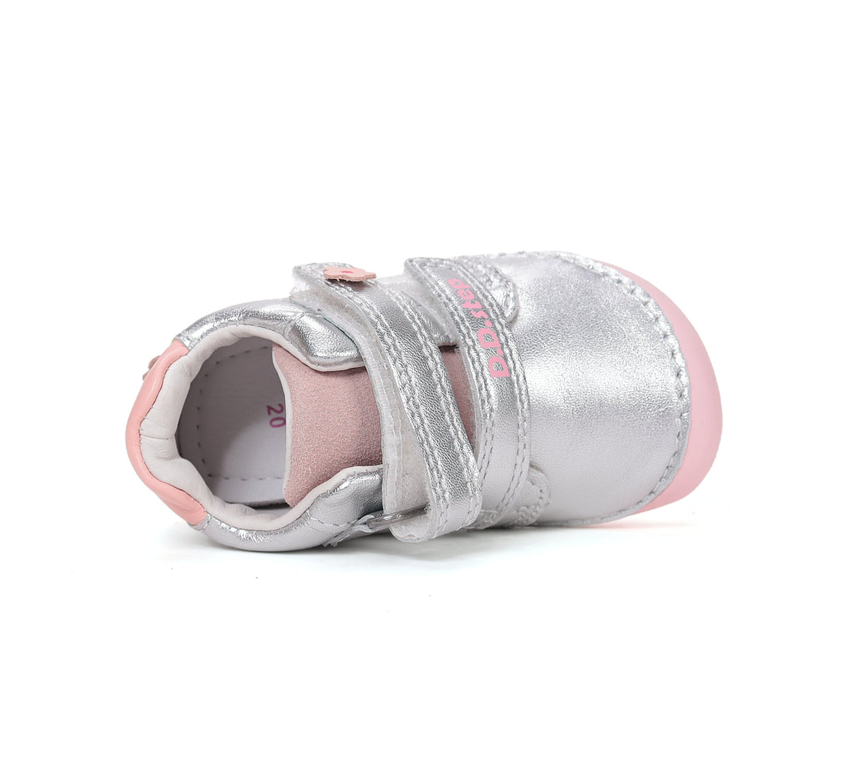 D.D.Step pantofi fete Barefoot 20-25 Silver cu pasare