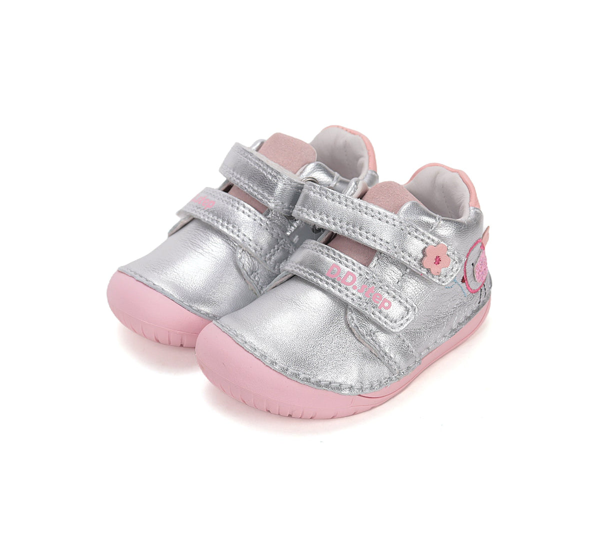 D.D.Step pantofi fete Barefoot 20-25 Silver cu pasare