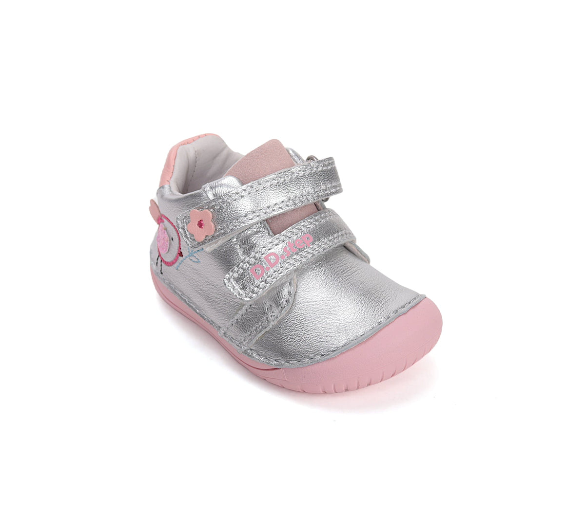 D.D.Step pantofi fete Barefoot 20-25 Silver cu pasare