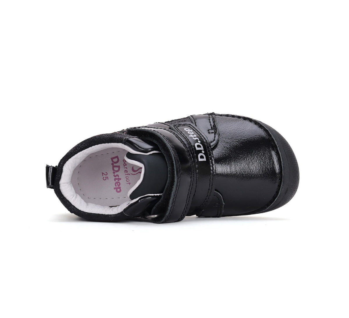 D.D.Step pantofi fete Barefoot 25-30 Black cu inimioara