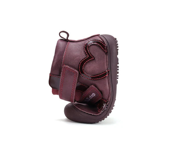 D.D.Step pantofi fete Barefoot 25-30 Raspberry cu inimioara