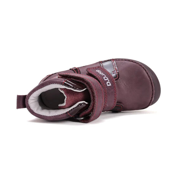 D.D.Step pantofi fete Barefoot 25-30 Raspberry cu inimioara