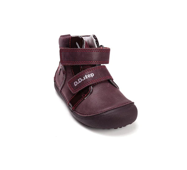 D.D.Step pantofi fete Barefoot 25-30 Raspberry cu inimioara