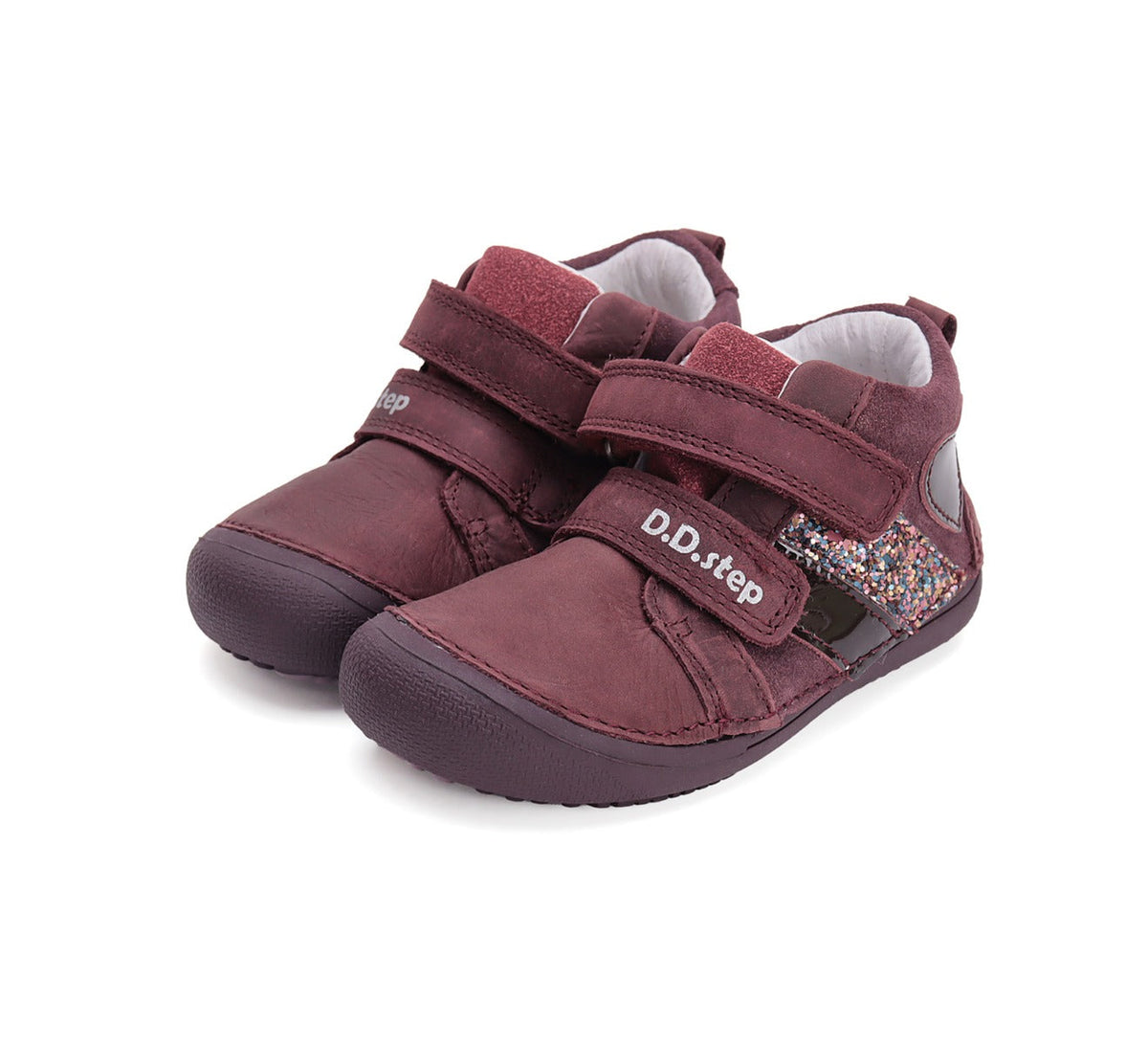 D.D.Step pantofi fete Barefoot 25-30 Raspberry cu inimioara Imagine principală a produsului