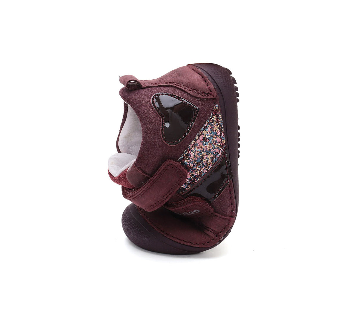 D.D.Step pantofi fete Barefoot 25-30 Raspberry cu inimioara