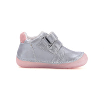 D.D.Step pantofi fete Barefoot cu talpa fluorescenta 20-25 Dark grey cu fluturi