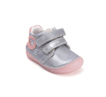 D.D.Step pantofi fete Barefoot cu talpa fluorescenta 20-25 Dark grey cu fluturi