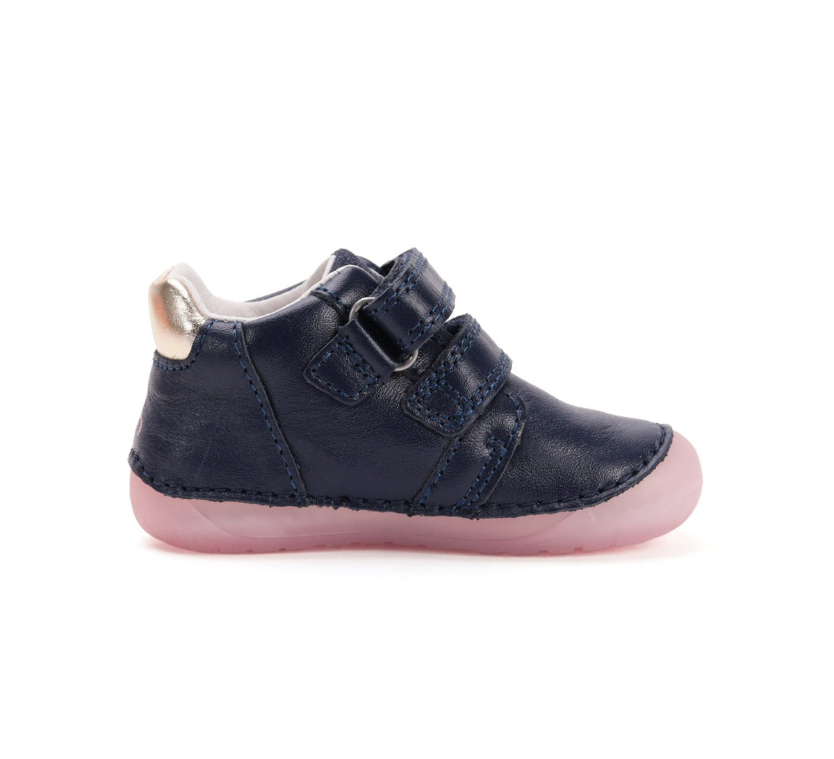 D.D.Step pantofi fete Barefoot cu talpa fluorescenta 20-25 Royal Blue cu fluturi