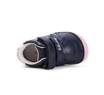 D.D.Step pantofi fete Barefoot cu talpa fluorescenta 20-25 Royal Blue cu fluturi