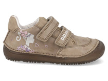D.D.Step pantofi fete Barefoot cu talpa fluorescenta 25-30 Cream cu fetita