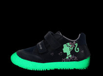 D.D.Step pantofi fete Barefoot cu talpa fluorescenta 25-30 Royal Blue cu fetita