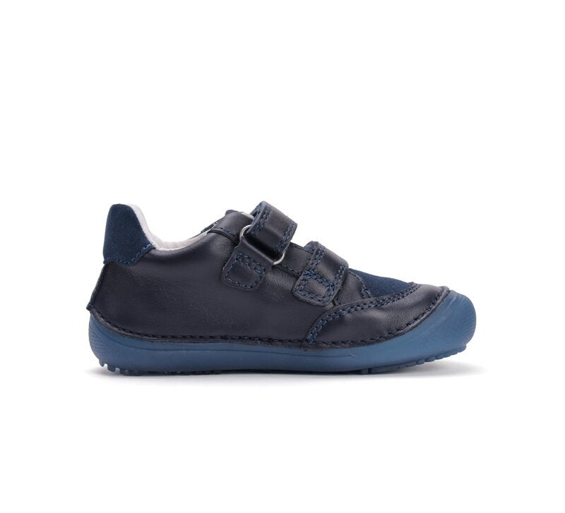 D.D.Step pantofi fete Barefoot cu talpa fluorescenta 25-30 Royal Blue cu fetita