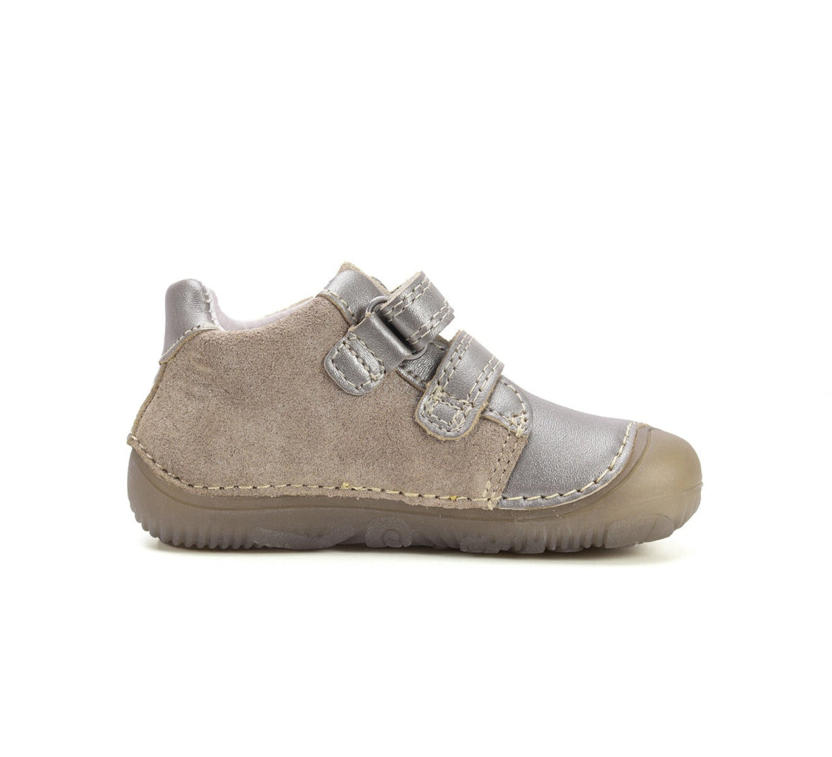 D.D.Step pantofi fete Barefoot cu talpa fluorescenta 26-31 Champagne cu zana