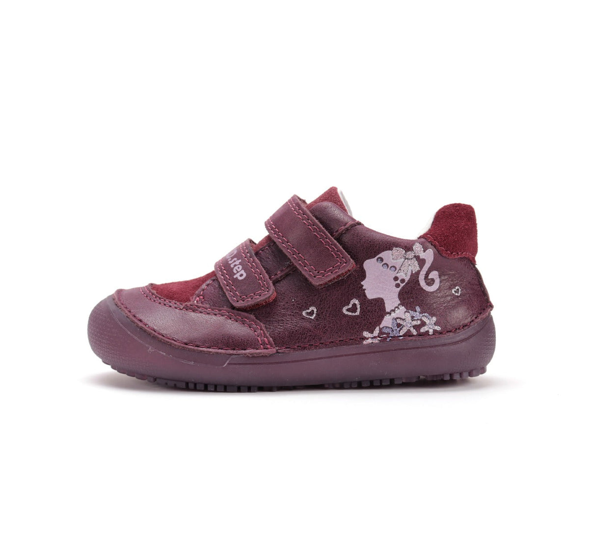 D.D.Step pantofi fete Barefoot cu talpa fluorescenta 26-31 Raspberry cu fetita