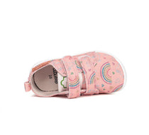 D.D.Step pantofi fete Barefoot de interior 20-25 Pink cu curcubeu
