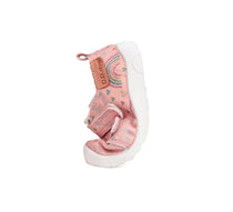 D.D.Step pantofi fete Barefoot de interior 26-31 Pink cu curcubeu
