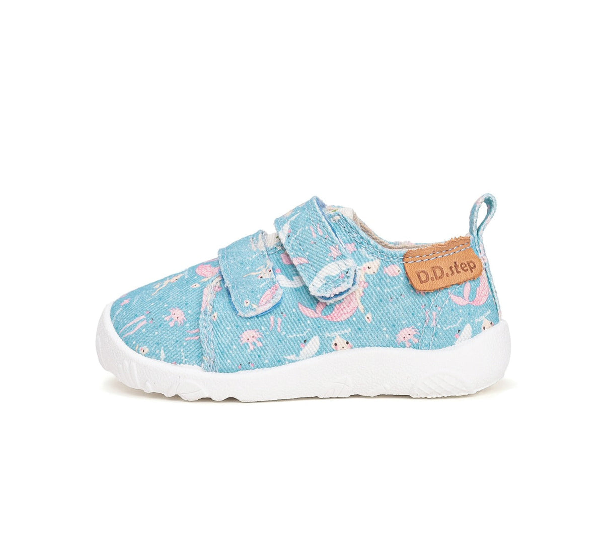D.D.Step pantofi fete Barefoot de interior 26-31 Sky Blue cu sirena