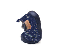 D.D.Step pantofi fete Barefoot de interior 26-31 Royal Blue cu floricele