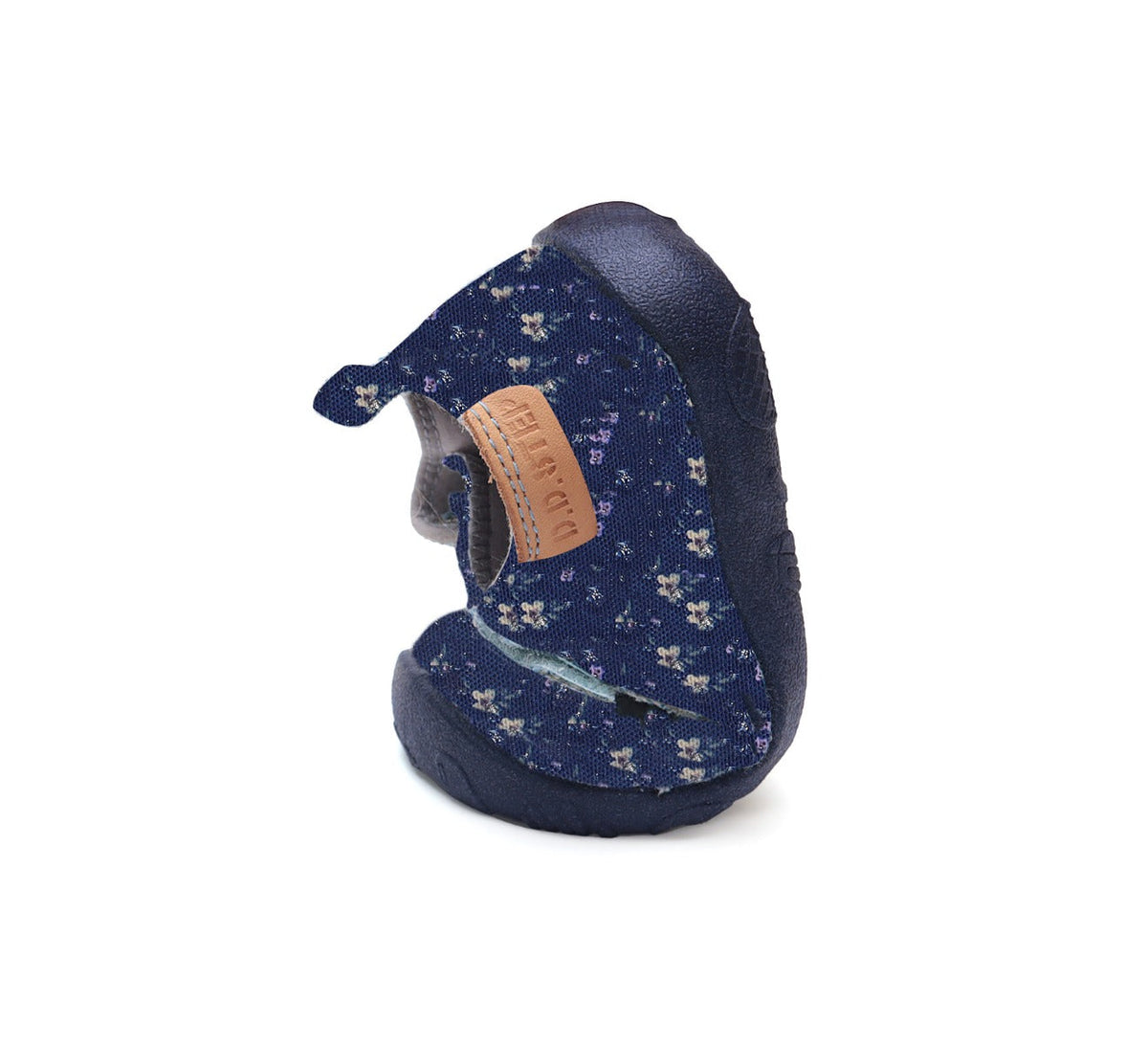 D.D.Step pantofi fete Barefoot de interior 26-31 Royal Blue cu floricele