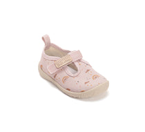 D.D.Step pantofi fete decupati Barefoot de interior din panza 20-31 Baby Pink curcubeu