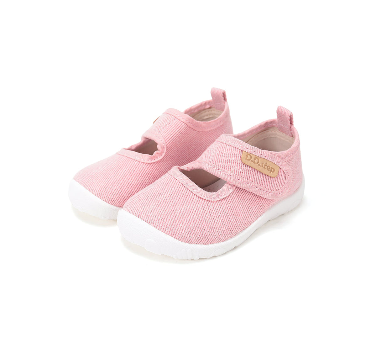 D.D.Step pantofi fete decupati Barefoot de interior din panza 26-31 Baby Pink simplu Imagine principală a produsului