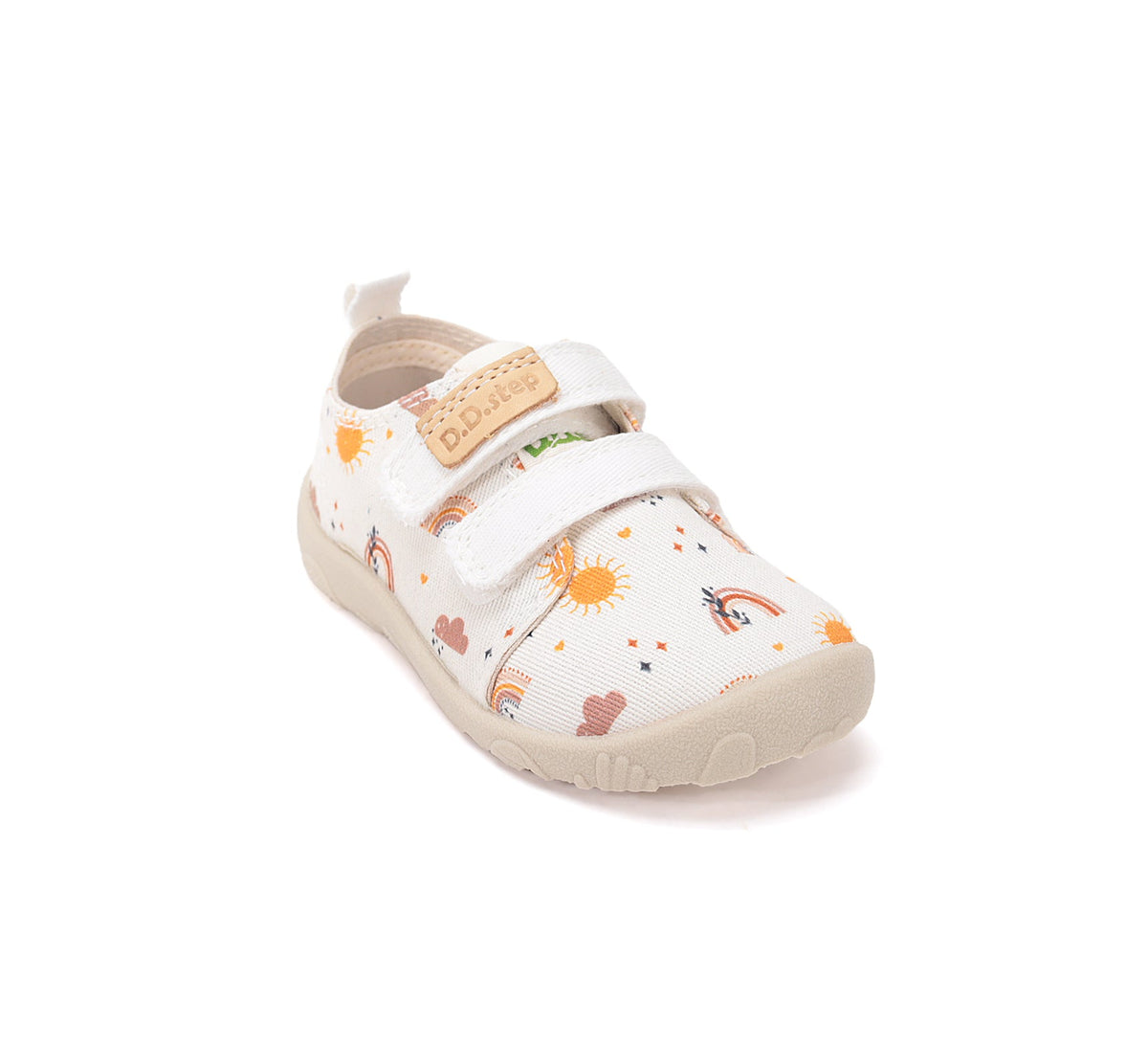 D.D.Step vászon lány Barefoot benti cipő 20-31 Fehér szivárvány