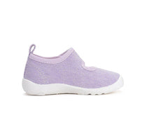D.D.Step pantofi fete Barefoot decupat de interior din panza 20-31 Lila simplu