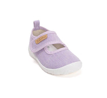 D.D.Step pantofi fete Barefoot decupat de interior din panza 20-31 Lila simplu