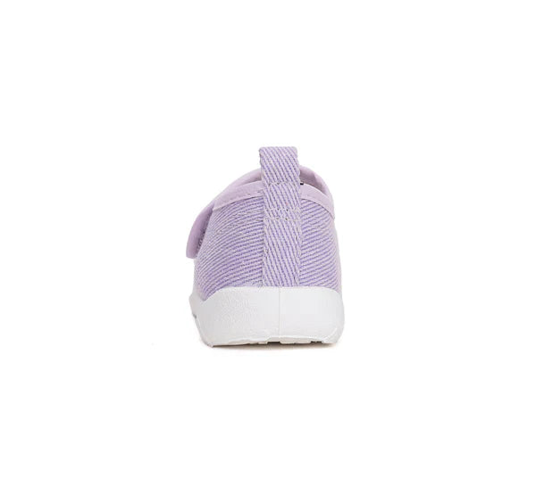 D.D.Step pantofi fete Barefoot decupat de interior din panza 20-31 Lila simplu