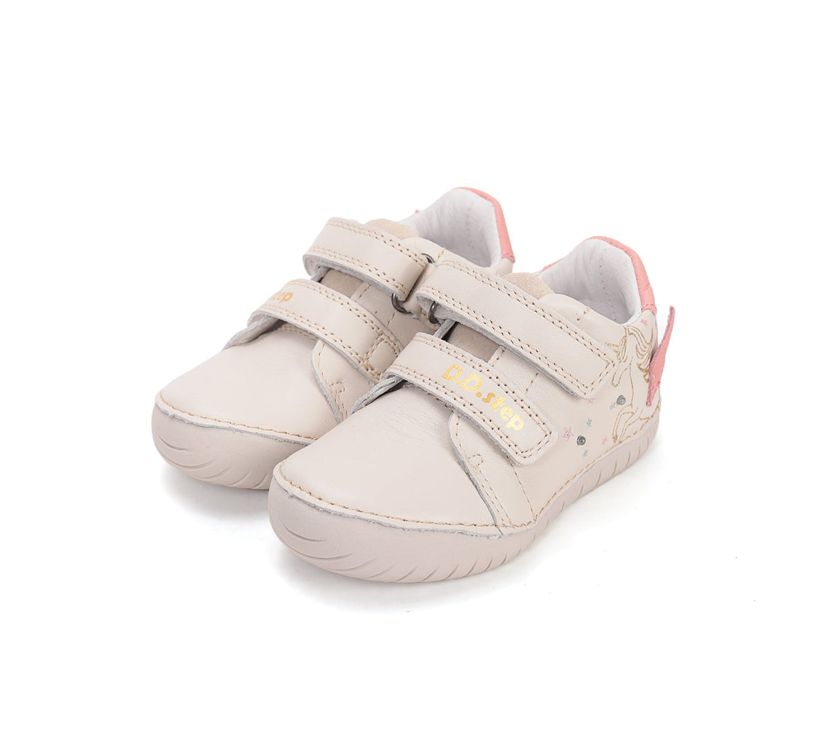 D.D.Step LED-es lánycipő 25-30 Krém unikornisos Fő kép