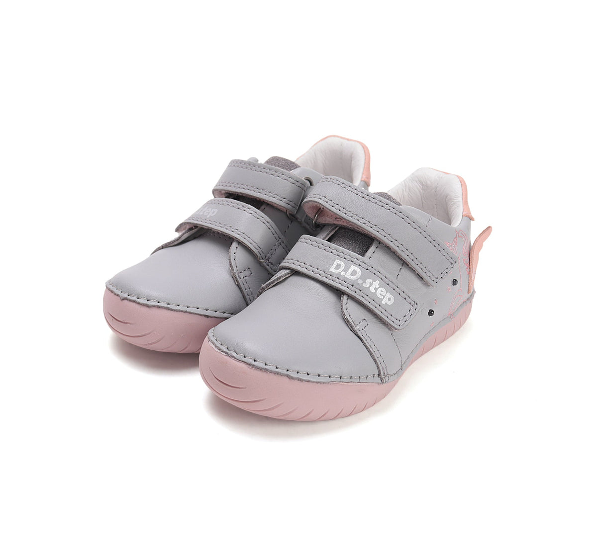 D.D.Step pantofi fete cu LED 25-30 Dove grey cu unicorn Imagine principală a produsului