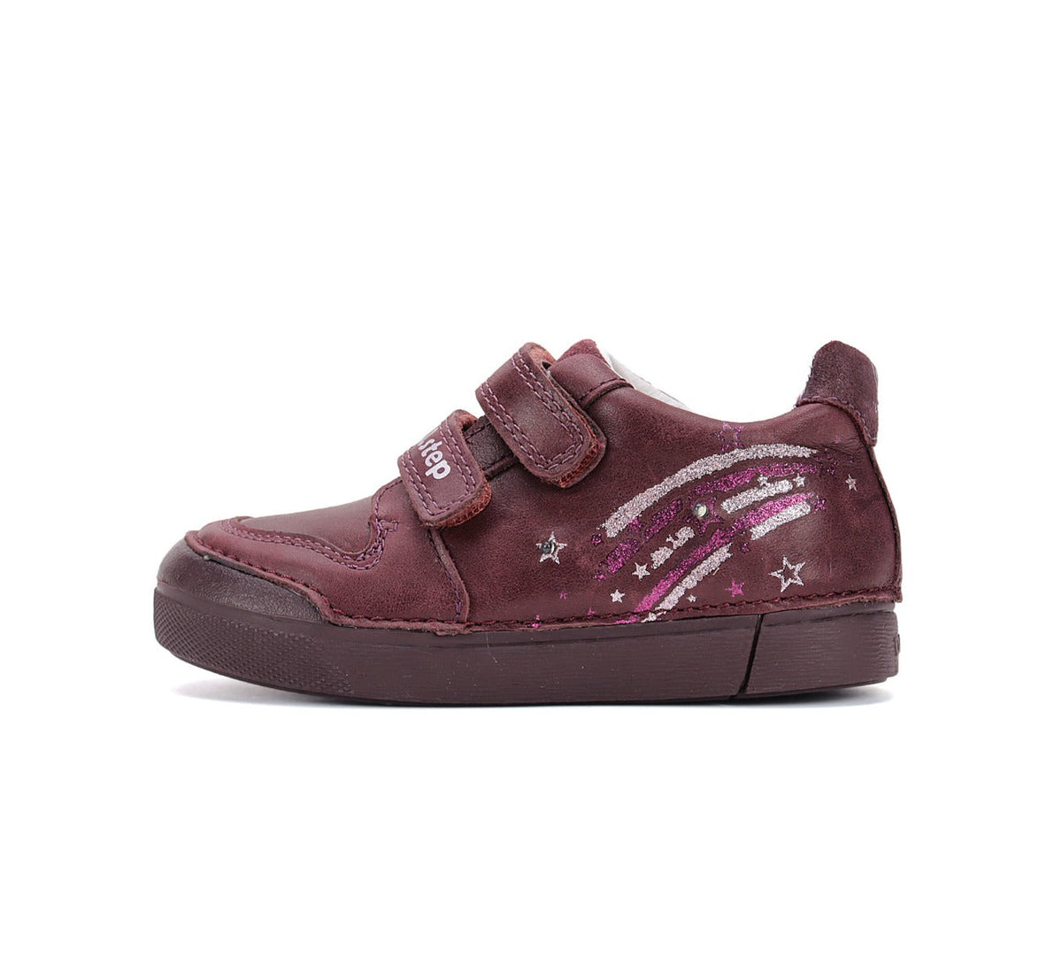 D.D.Step pantofi fete cu LED 25-30 Raspberry cu stelute