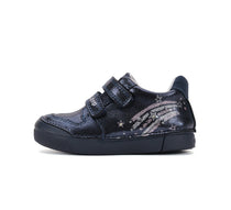 D.D.Step pantofi fete cu LED 25-30 Royal Blue cu stelute