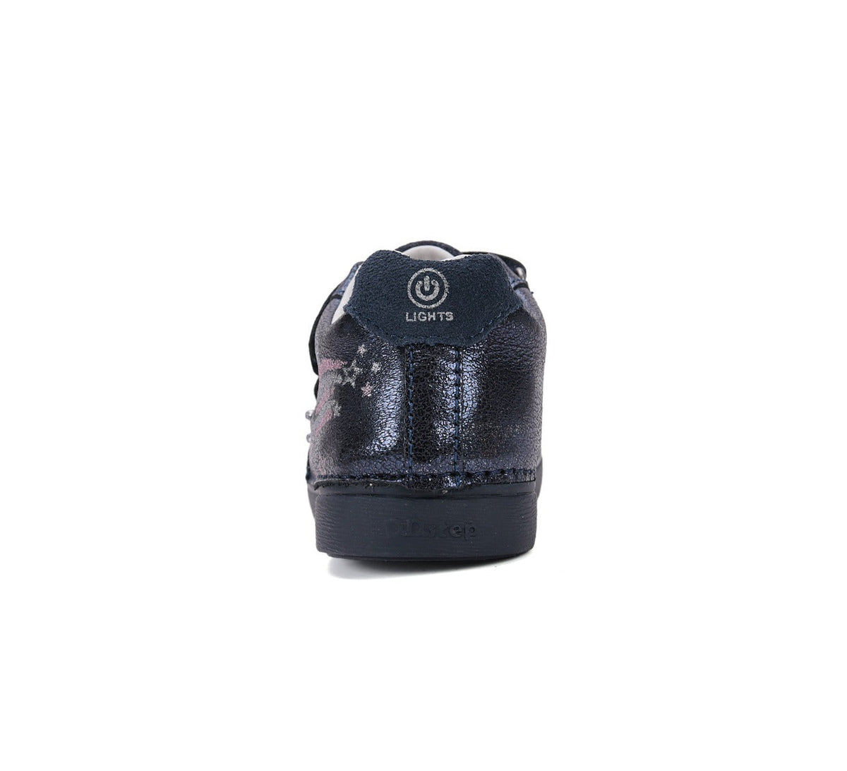 D.D.Step pantofi fete cu LED 25-30 Royal Blue cu stelute