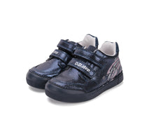 D.D.Step pantofi fete cu LED 25-30 Royal Blue cu stelute