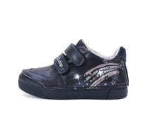 D.D.Step pantofi fete cu LED 25-30 Royal Blue cu stelute