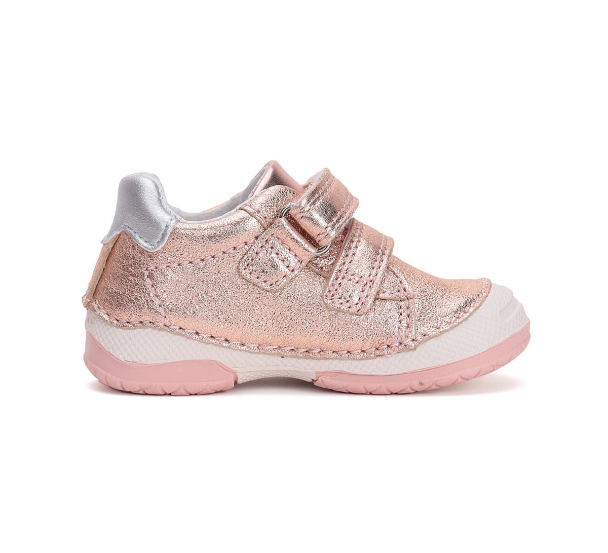 D.D.Step pantofi fete cu scai 19-24 Cream metalizat