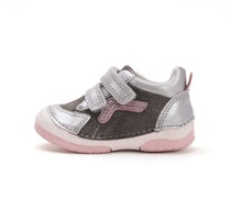 D.D.Step pantofi fete cu scai 19-24 Grey cu argintiu