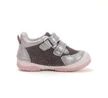 D.D.Step pantofi fete cu scai 19-24 Grey cu argintiu