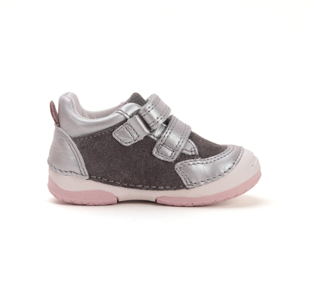 D.D.Step pantofi fete cu scai 19-24 Grey cu argintiu