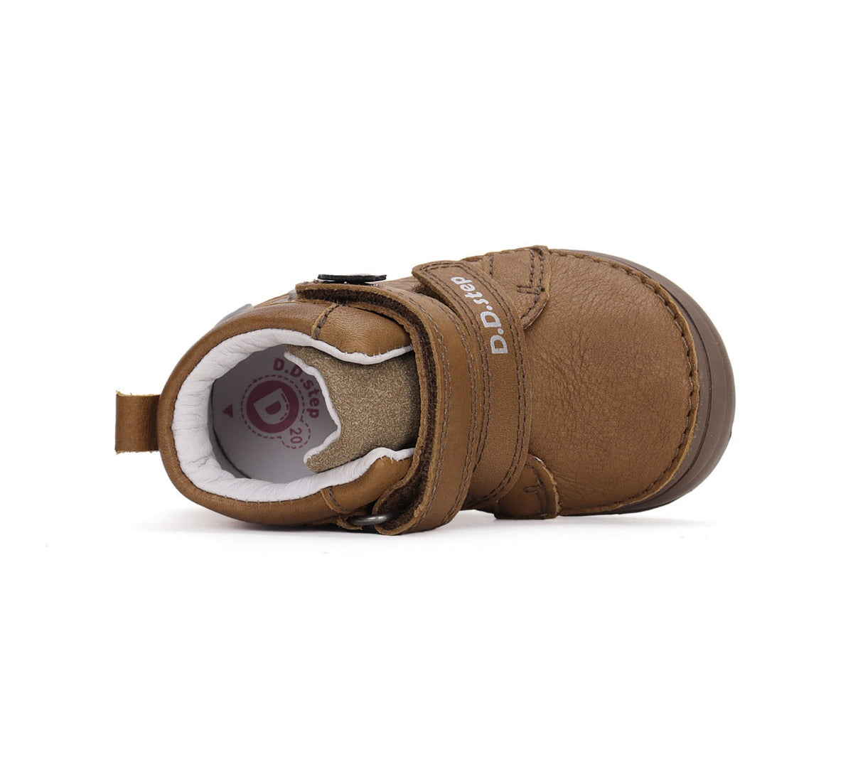 D.D.Step pantofi fete cu scai 20-25 Chocolate cu floricele 