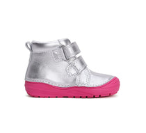 D.D.Step pantofi fete cu scai 20-25 Silver cu floricele 
