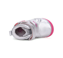 D.D.Step pantofi fete cu scai 20-25 Silver cu floricele 