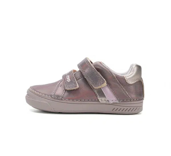 D.D.Step pantofi fete cu scai 25-30 Dark Grey cu dungi Imagine secundară a produsului