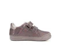 D.D.Step pantofi fete cu scai 25-30 Dark Grey cu dungi