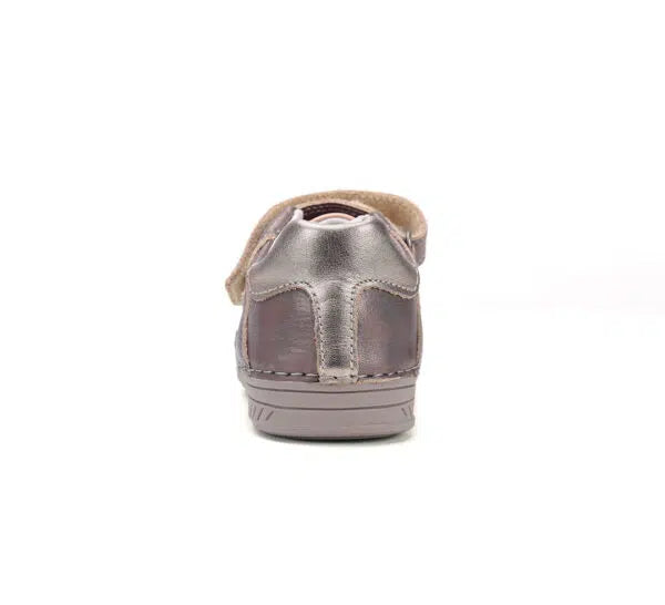 D.D.Step pantofi fete cu scai 25-30 Dark Grey cu dungi