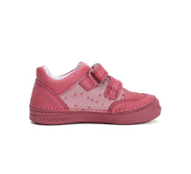 D.D.Step pantofi fete cu scai 25-30 Dark pink cu puncte mici
