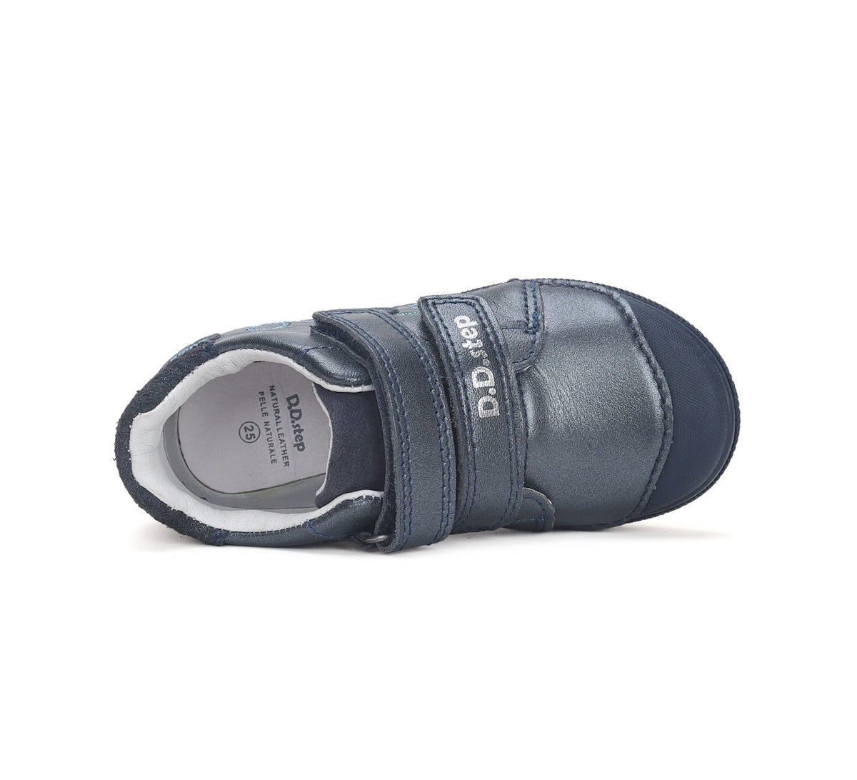 D.D.Step pantofi fete cu scai 25-30 Royal Blue cu floare si inimia